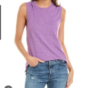 ATM Anthony Thomas Melillo Purple Muscle Tee Sleeveless Top